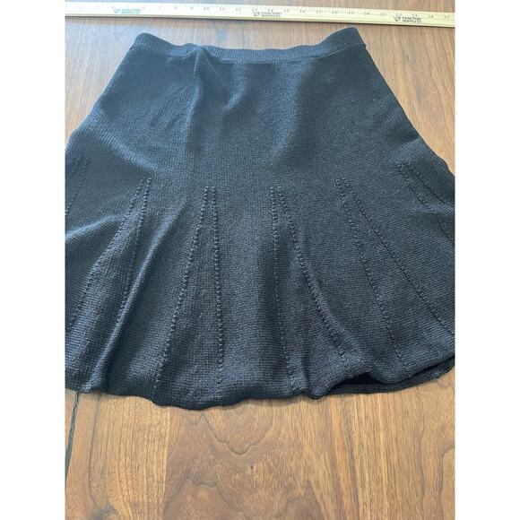 J.S.S Knitwear Skirt P Black wool blend stretch pull on - Picture 1 of 7